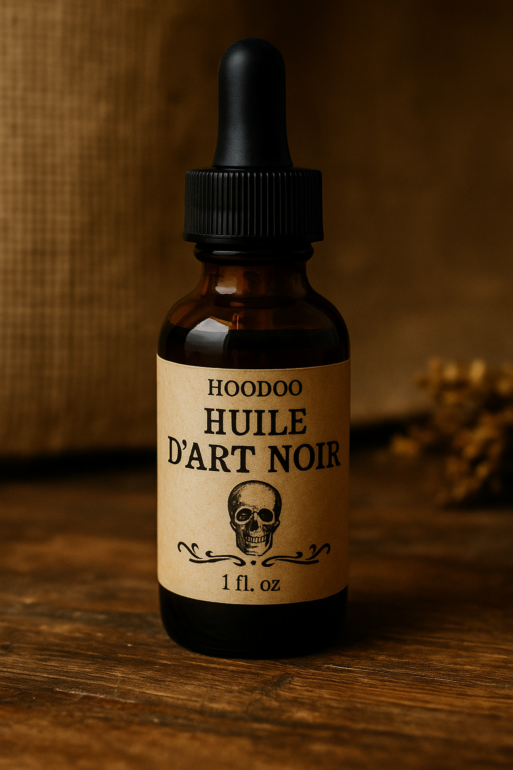 huile arts noire