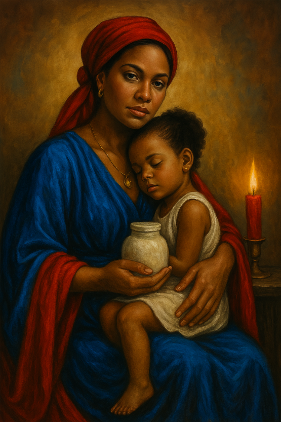 Service de feu vodou à  Erzulie Dantor , la Mère Protectrice et Défenseuse