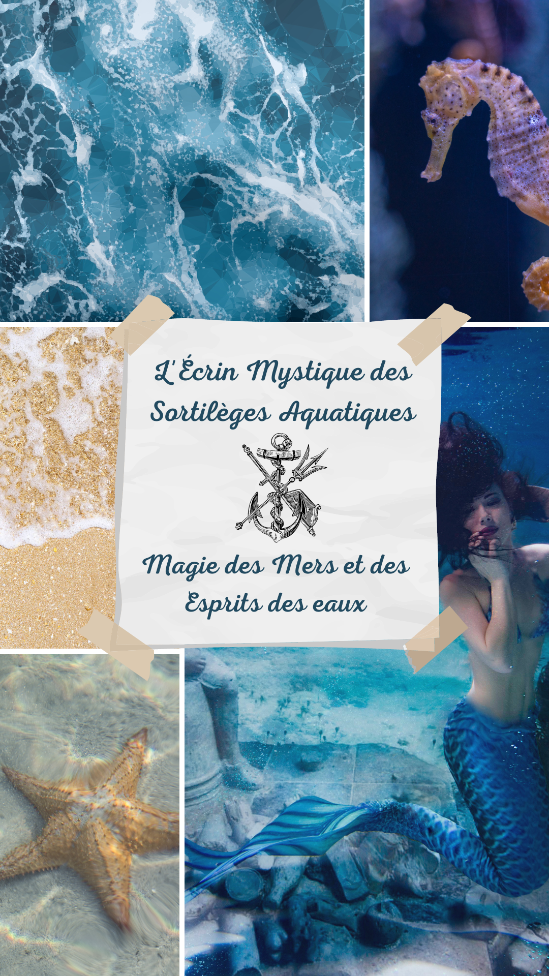Blue Collage Mermaid Instagram Story