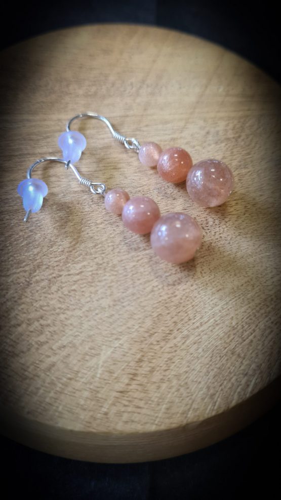 Boucles d'oreilles en pierre de soleil