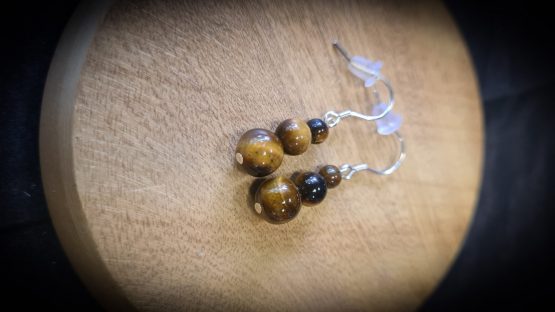 Boucles d'oreilles en œil de tigre