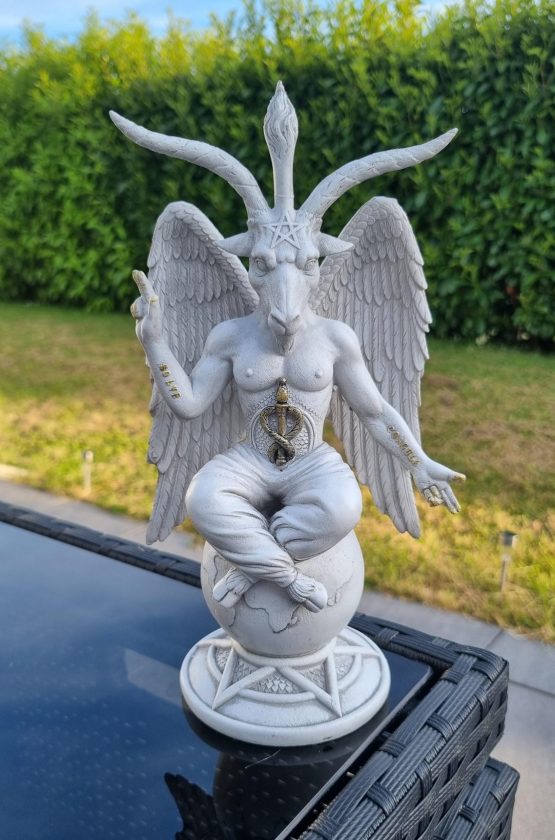Statue Baphomet blanc