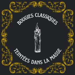 Bougies teintées masse