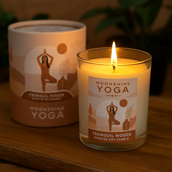 Bougie parfumée Tranquil Woods – Cire de soja végétale