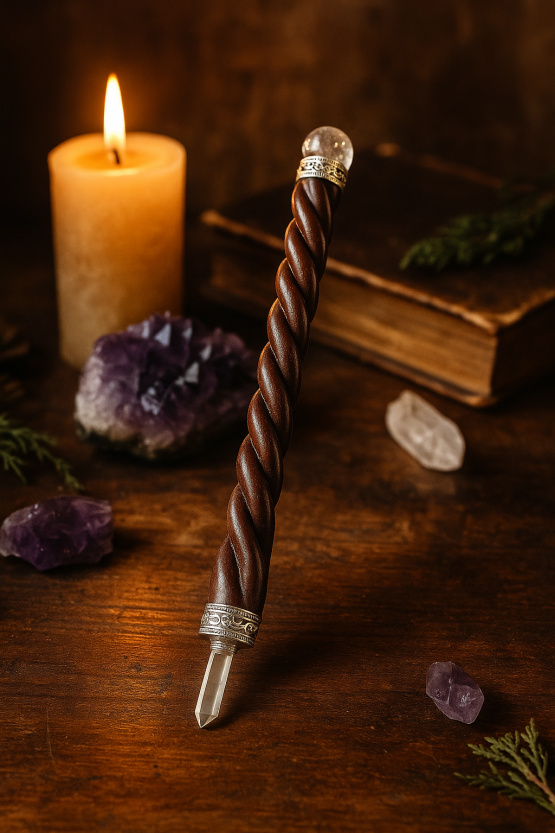 Baguette Spirale Cristalline – Amplification & Circulation Énergétique