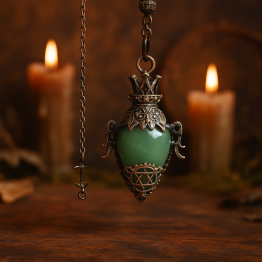 Pendule Cœur d’Aventurine – Ouverture du Cœur & Guidance Émotionnelle