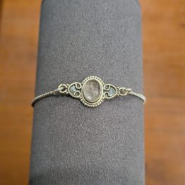 Bracelet Quartz rose + argent 925