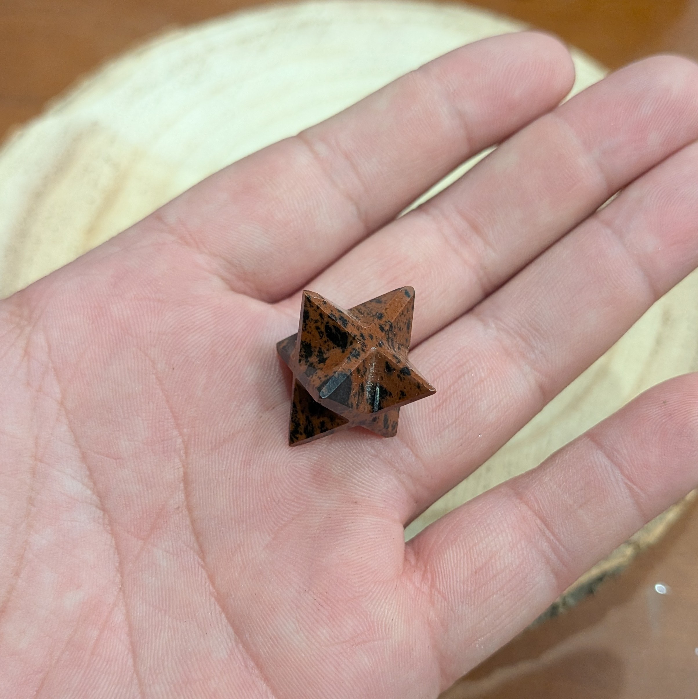 Merkaba en Obsidienne Acajou (1 à 1,5cm)