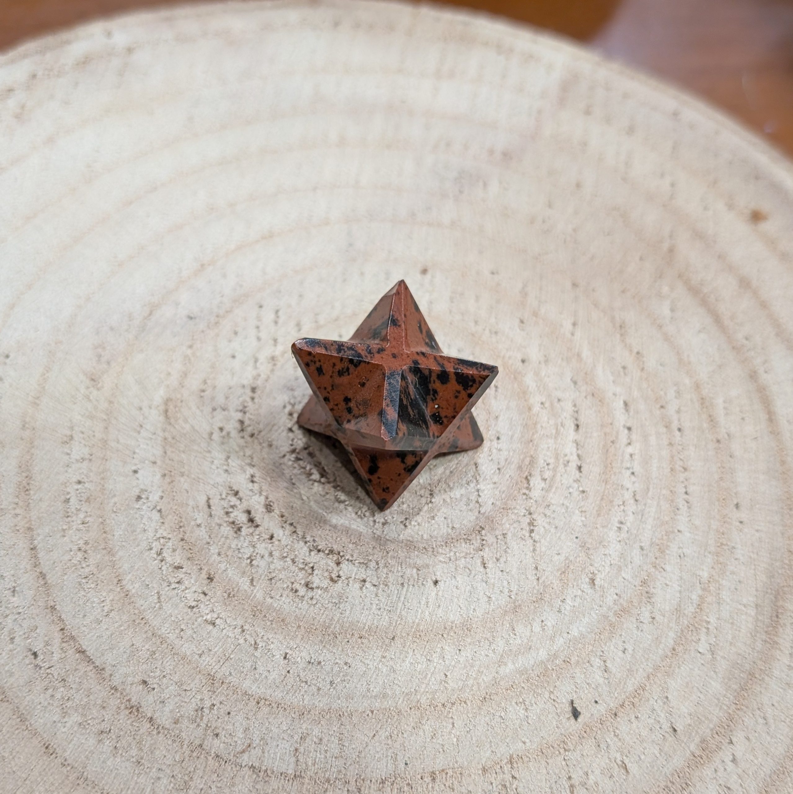 Merkaba en Obsidienne Acajou (1 à 1,5cm) – Image 2