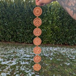 Suspension murale en bois 7 Chakras