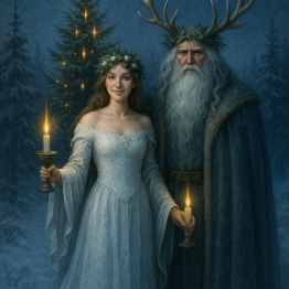 Carte de prière Bénédiction de Yule