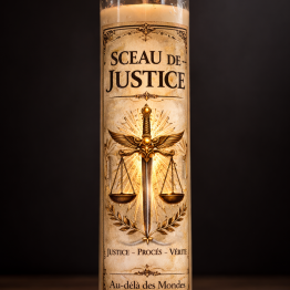 Bougie Sceau de justice ( procès, justice, vérité )