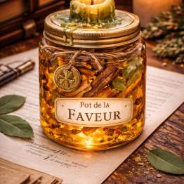 Le pot de la faveur ( pour adoucir quelqu'un , un patron, une situation en votre faveur)