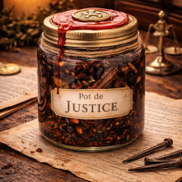 Pot de Justice spirituelle.  (Travail magique pour  le juste retour)