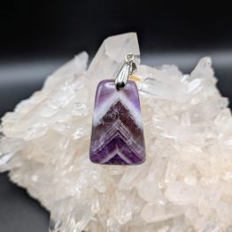 Pendentif Améthyste chevron (pièce unique)