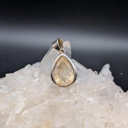 Pendentif Citrine + argent 925 (pièce unique, qualité extra)