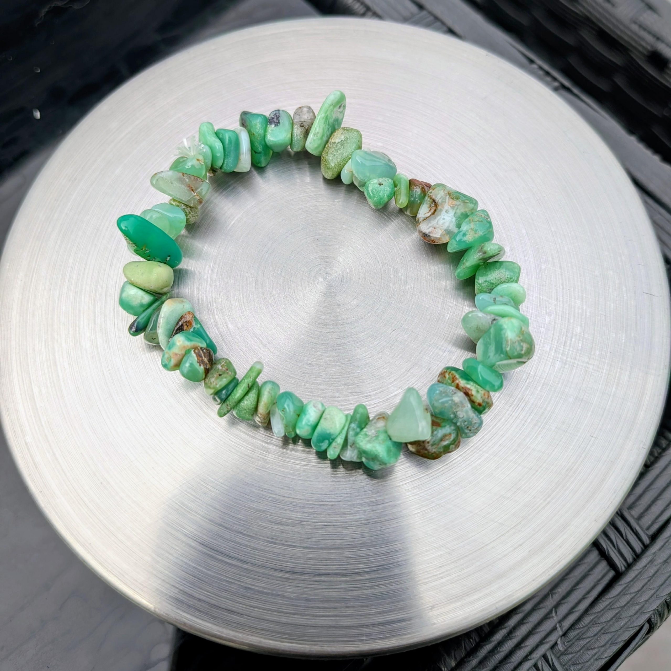 Bracelet baroque Chrysoprase