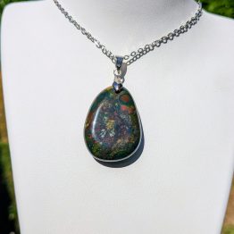 Pendentif Jaspe Héliotrope (pièce unique)