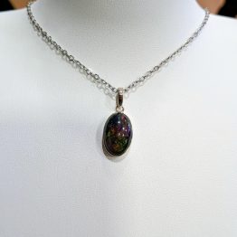 Pendentif Opale noire (pièce unique)